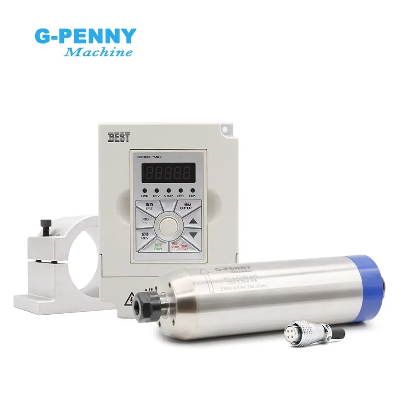 Kit de Motor Spindle G-penny 2 - 2.2Kw Water Cooled Spindle Kit Vfd avaliação e preço